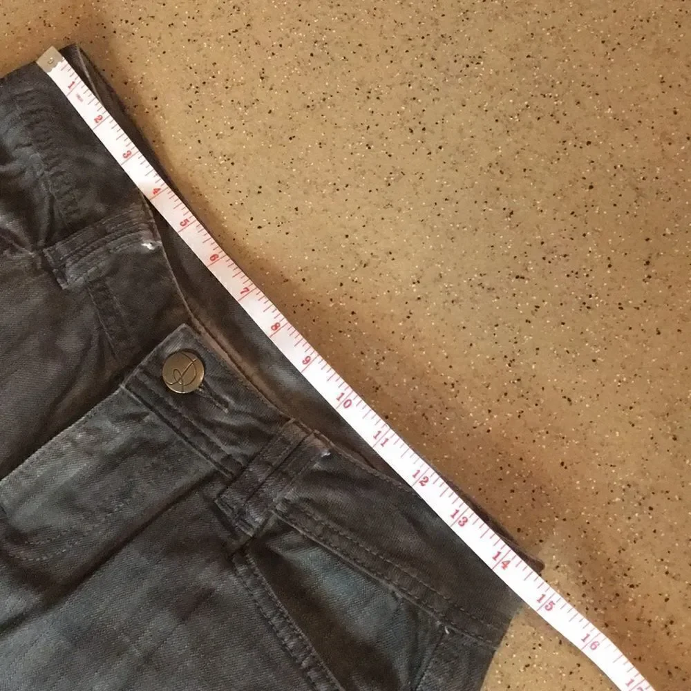 Cropped Cargo Jeans Olive Green